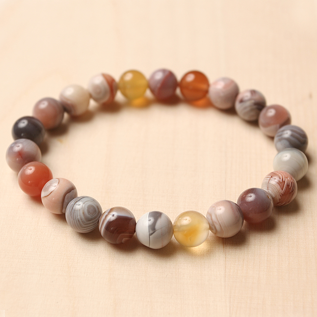 【パワーストーン　天然石　アクセサリー　デザイン　ジュエリー】ピンクボツワナアゲート ブレスレット