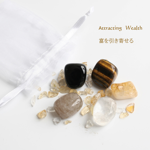 【パワーストーン　天然石　アクセサリー　デザイン　ジュエリー】5つの願い Fortune Bag ギフト