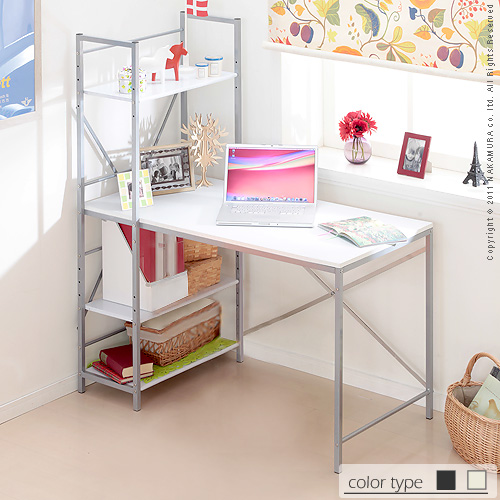 【送料無料】（インテリア　家具　デザイナーズ）　シェルフデスク Lundi〔ランディ〕＜代引きご利用不可＞＜配送時間帯「20時～21時」は指定できません＞