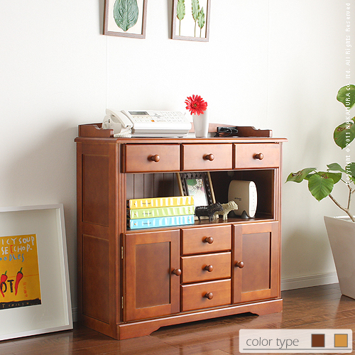 【送料無料】（インテリア　家具　デザイナーズ）　カントリー調テレフォンラック Legno〔レグノ〕 幅90cm＜代引きご利用不可＞＜配送時間帯は午前・午後（１７時まで）のみ＞