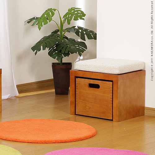 【送料無料】（インテリア　家具　デザイナーズ）　クッション付ベンチチェスト CUBE〔キューブ〕 1BOX＜代引きご利用不可＞＜配送時間帯は午前・午後（１７時まで）のみ＞