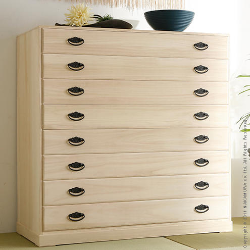 【送料無料】（インテリア　家具　デザイナーズ）　総桐着物たんす TSUBAKI〔つばき〕 8段＜代引きご利用不可＞＜配送時間帯「20時～21時」は指定できません＞