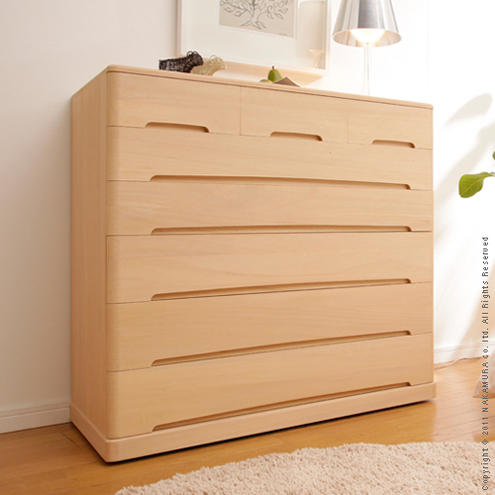 【送料無料】（インテリア　家具　デザイナーズ）　総桐クローゼットチェスト hanaco〔ハナコ〕 6段＜代引きご利用不可＞＜配送時間帯「20時～21時」は指定できません＞