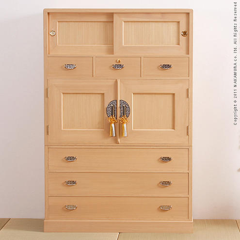【送料無料】【開梱設置無料】（インテリア　家具　デザイナーズ）　総桐兼用箪笥 暁〔あかつき〕 小＜代引きご利用不可＞＜配送時間帯「20時～21時」は指定できません＞