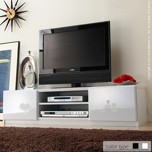 【送料無料】（インテリア　家具　デザイナーズ）　背面収納鏡面TVボード ROBIN〔ロビン〕 幅120cm＜代引きご利用不可＞＜配送時間帯「20時～21時」は指定できません＞