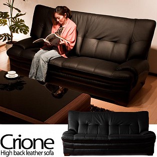 【送料無料】（インテリア　家具　デザイナーズ）【搬入設置サービス付き】 3人掛けハイバック本革ソファー/Crione(クリオネ)＜代引きご利用不可＞＜配送時間帯は午前・午後（１７時まで）のみ＞ 【SS10P02dec12】