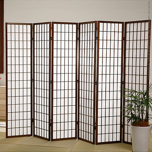 【送料無料】（インテリア　家具　デザイナーズ）　障子スクリーン 6曲＜代引きご利用不可＞＜配送時間帯は午前・午後（１７時まで）のみ＞