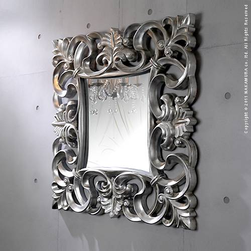 【送料無料】（インテリア　家具　デザイナーズ）デザインミラー Bianca Maria〔ビアンカ マリア〕 スクエア 100x100cm＜代引きご利用不可＞＜配送時間帯は午前・午後（１７時まで）のみ＞