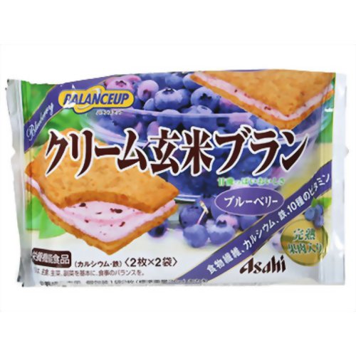 ［防災の日］【防災用品・防災グッズ】バランスアップ クリーム玄米ブランブルーベリー2枚*2袋 【アサヒフードアンドヘルスケア】