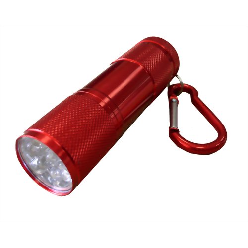 永光 9LED スーパーシャイン ハンディライト レッド 【永光】［防災の日］【防災用品・防災グッズ】