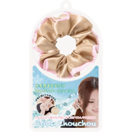 【ひんやりタオル　冷却マット】【熱中症　暑さ対策】【節電グッズ】クールシュシュ ゴールド【ニーズ】