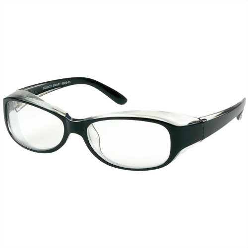 【花粉対策メガネ】NEW スカッシー スマート2 ワイドタイプ 8823-01 ブラック(花粉用メガネ)【名古屋眼鏡】