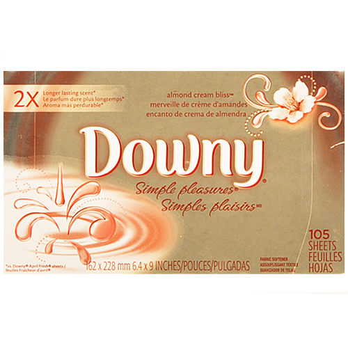 ダウニー シート シンプルプレジャー アーモンドクリームブリス 105枚【ダウニー(Downy)】＜柔軟剤 液体柔軟剤＞