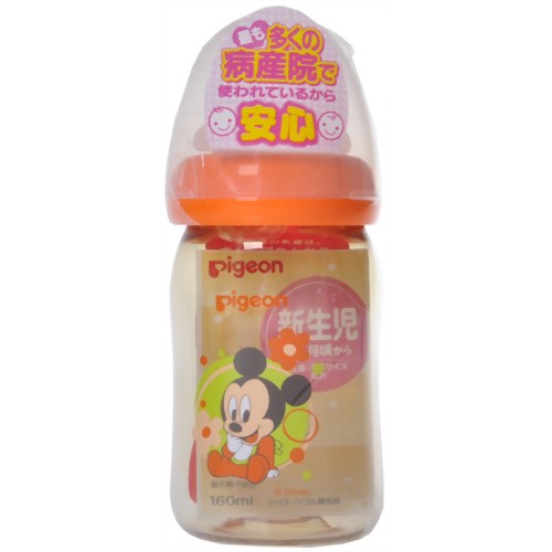 ピジョン哺乳びん 母乳実感 プラスチック製 160ml ディズニーベビー 【ピジョン】