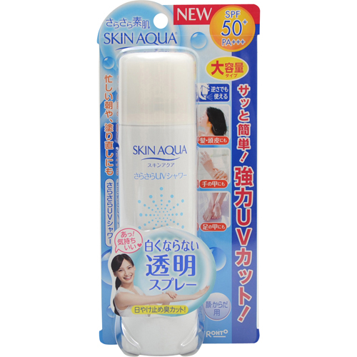 スキンアクア さらさらUVシャワー SPF50+ PA+++ 90g【ロート製薬】