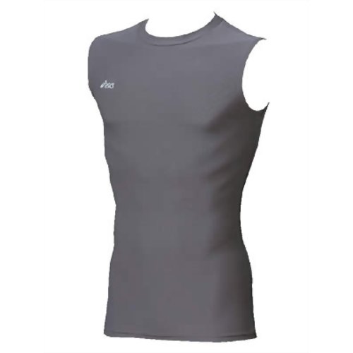 インナーマッスル(肩バランスUPアンダー)メンズノースリーブ チャコールM XG200093 【アシックス】
