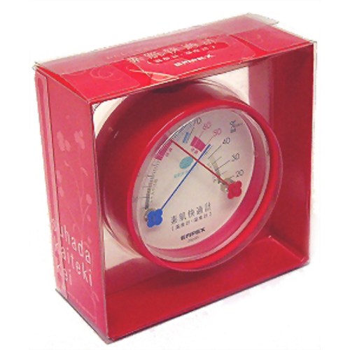 【熱中症　暑さ対策】熱中症計エンペックス 素肌快適計(温度計・湿度計) TM-4715 プレミアムローズ　【エンペックス気象計】