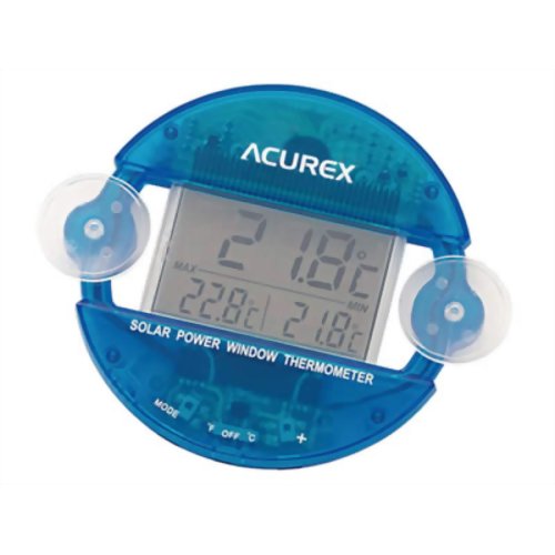 ソーラー室外温度計 ブルー 【メテックス】