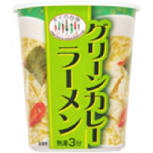 【ケース販売】タイの台所 グリーンカレーラーメン 70g*12個 (カップ)缶［アライドコーポレーション］