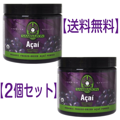 【送料無料2個セット】全米で大人気！ついに日本上陸！豊富な栄養素サンバゾン(TM) アサイーパウダー90g【ニコウトレーディング】 [SAMBAZON(サンバゾン) アサイー(アサイーベリー) アンドストア]
