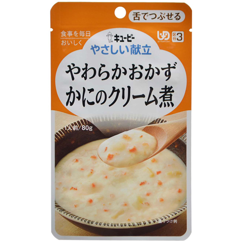 キユーピー やさしい献立 やわらかおかず かにのクリーム煮 1人前/80g (区分3/舌でつぶせる)【キユーピー】