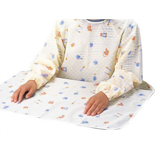 袖付きエプロン クリーム　【宇都宮製作】