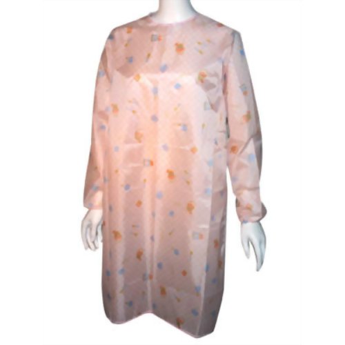 袖付きエプロン ピンク　【宇都宮製作】