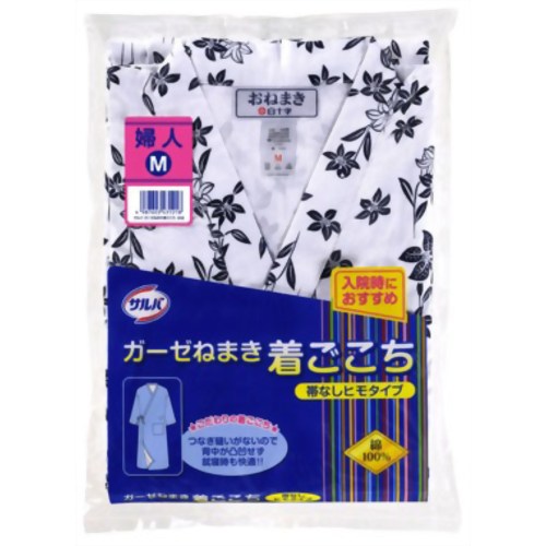 サルバ ガーゼねまき 着ごこち 女性用 M 【白十字】