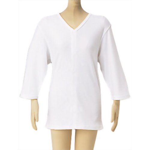 サンヘルパー 介護用肌着(前開き) 七分袖 マジック式 M　【松本ナース産業】