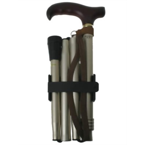 アルミ製 4つ折伸縮ステッキ ささえ V4402　【ひまわり】