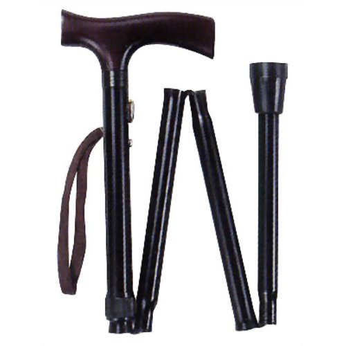 アルミ製太身伸縮式杖(ステッキ) OT-009 ブラック　【マキライフテック】