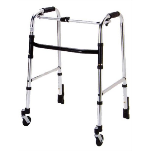アルミ製歩行器 HK-120(固定型) 前輪自在キャスター付　【マキライフテック】