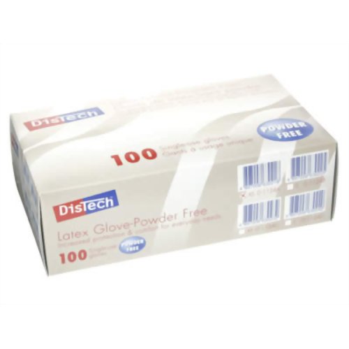 ディステック ラテックスグローブ パウダーフリー100枚 XS D-1124A 【A.R.メディコム・インク・アジア・リミテッド】