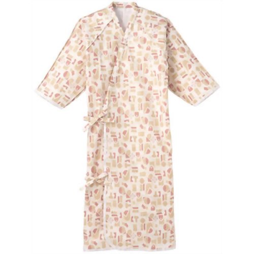 5074 ケアねまき わき穴あり エンジ M　【日本エンゼル】