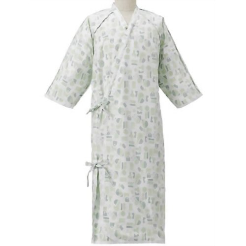 5074 ケアねまき わき穴あり モスグリーン LL　【日本エンゼル】