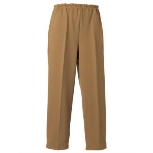 5112 スクエアニットストレートズボン ブラウン M　【日本エンゼル】