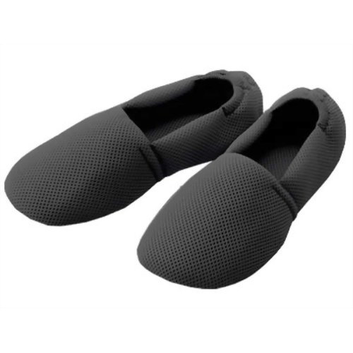 あゆみシューズ 室内履き エスパドメッシュブラック2024 L　【徳武産業】