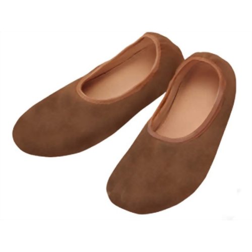 あゆみシューズ 室内履き ケアフローラル茶2218 M　【徳武産業】