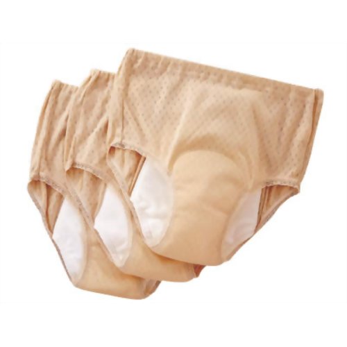 安心さわやかパンツ120 女性用 3枚組 ベージュ LL　【秀英産業】