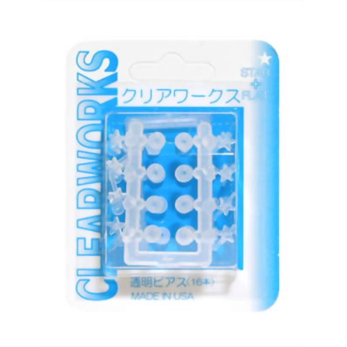 クリアワークス(使い捨てピアス) フラットスター フルムーン 【日本ピアスシステム】