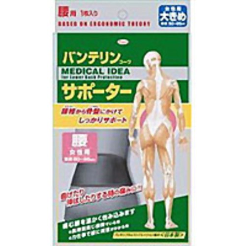 バンテリンコーワサポーター 女性用 腰用 大きめサイズ ブラック 1枚入 【興和新薬】