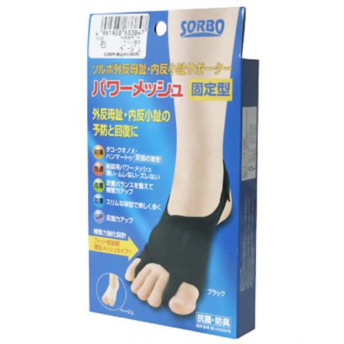 ソルボパワーメッシュ固定型 M右 ベージュ 【三進興産 ソルボ事業部】