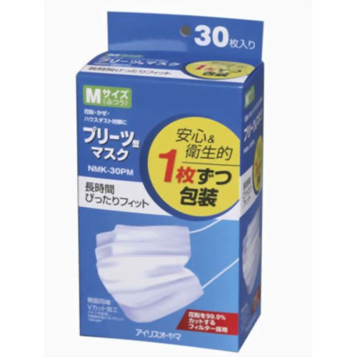 アイリスオーヤマ プリーツマスク Mサイズ NMK-30PM 30枚入 【アイリスオーヤマ】