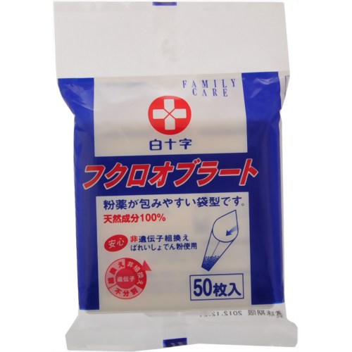 FCフクロオブラート 50枚 【白十字】