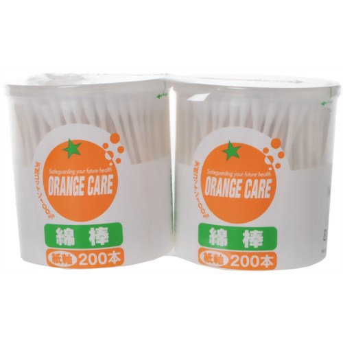 オレンジケア 綿棒 紙軸 200本*2個パック 【大木オレンジケアプロダクツ】