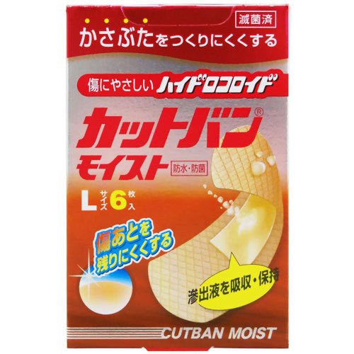 カットバンモイスト Lサイズ 6枚 【祐徳薬品工業】