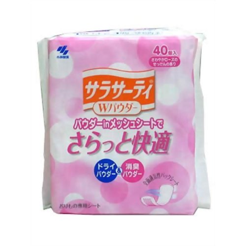 サラサーティWパウダー さわやかローズのせっけんの香り 40個入り【小林製薬】