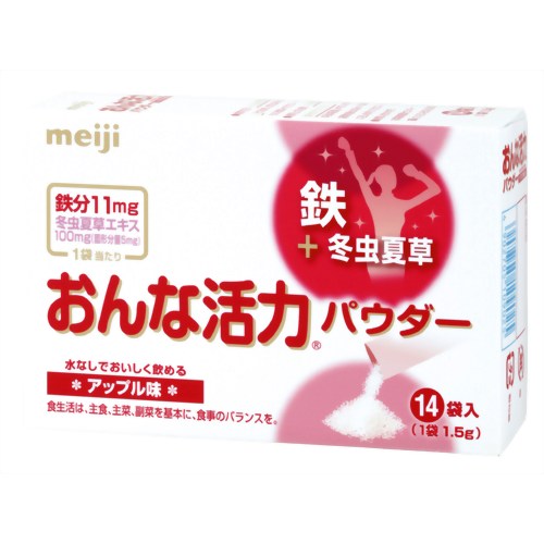 おんな活力パウダー アップル味 1.5g*14袋 【明治乳業】