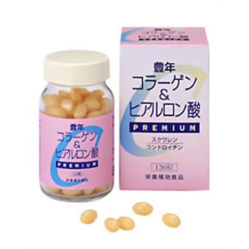 豊年 コラーゲン&ヒアルロン酸 PREMIUM 120粒 【J-オイルミルズ】