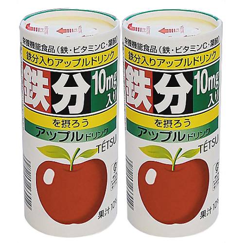 【ケース販売】TETSU(鉄)アップルドリンク 210g*30本［森食品工業］ 栄養機能食品鉄ドリンク TETSU アップル 210g×30本
